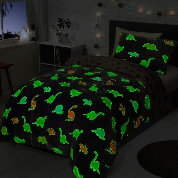 Glow in the dark dinosaur cheap bedding