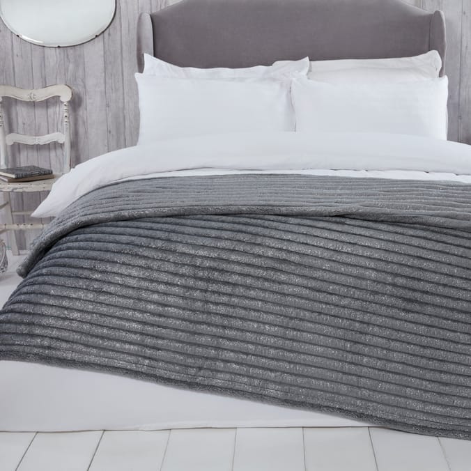 Sleepdown ribbed discount fleece duvet cover