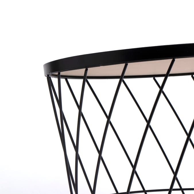 Home Collections Lidded Storage Basket Black, laundry, washing