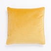 Home Collections Large Velvet Feather Cushion - Ochre