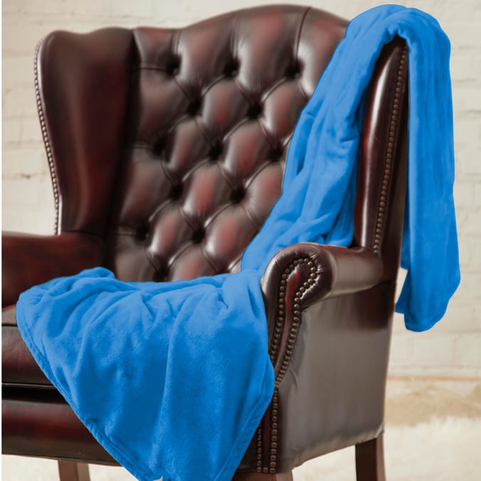 Heat Holders Oversized Luxury Fleece Blanket Royal Blue