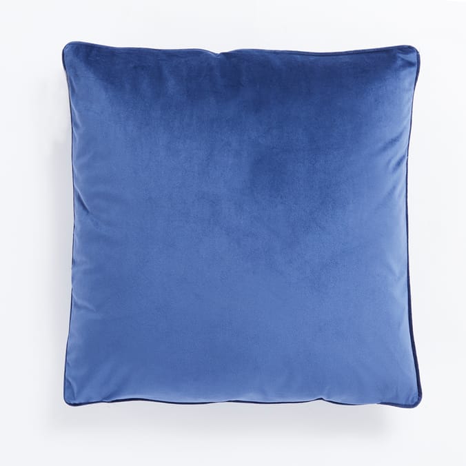 Home Collections Small Velvet Feather Cushion Navy And Bedroom Living