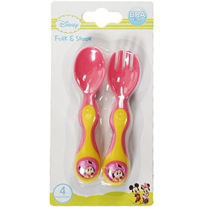 Disney Spoon & Fork Pink Home Bargains
