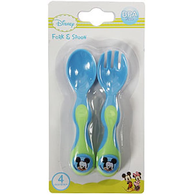 Disney Spoon & Fork Blue Home Bargains
