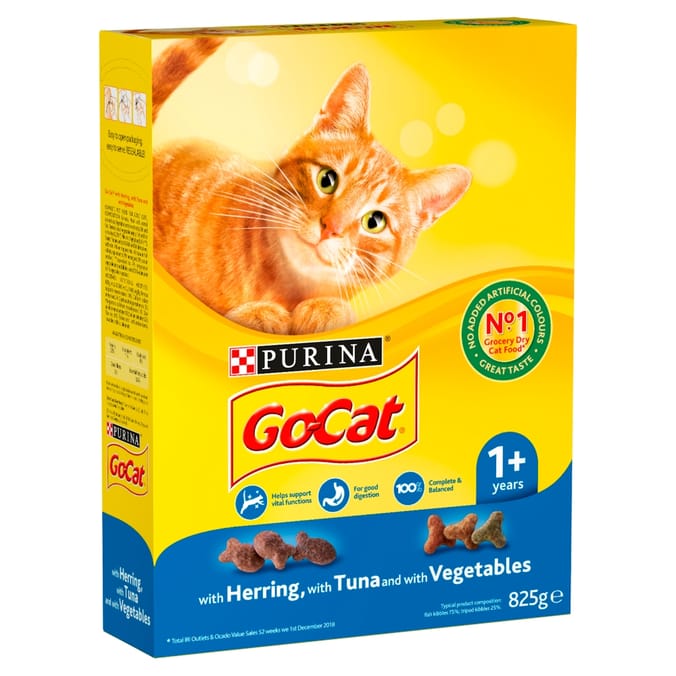 GOCAT Adult with Herring & Tuna Dry Cat Food (Case of 5 x 825g), cats