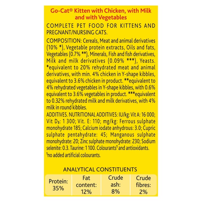 , GOCAT Kitten with Chicken and Milk Dry Cat Food (Case of 5 x 825g