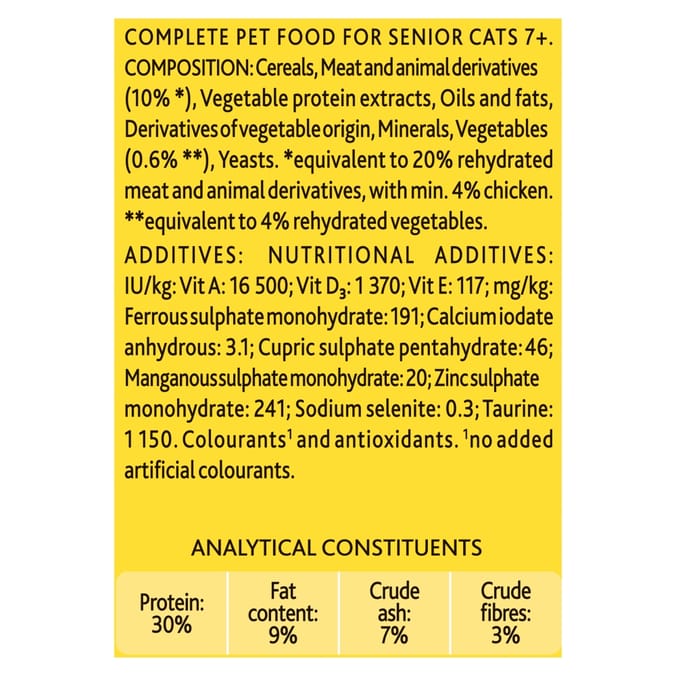 GOCAT Senior with Chicken Dry Cat Food (Case of 5 x 825g), cats older