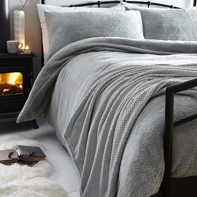 Silentnight Sumptuously Soft Grey Single Duvet Set - WeeklyDeals4Less