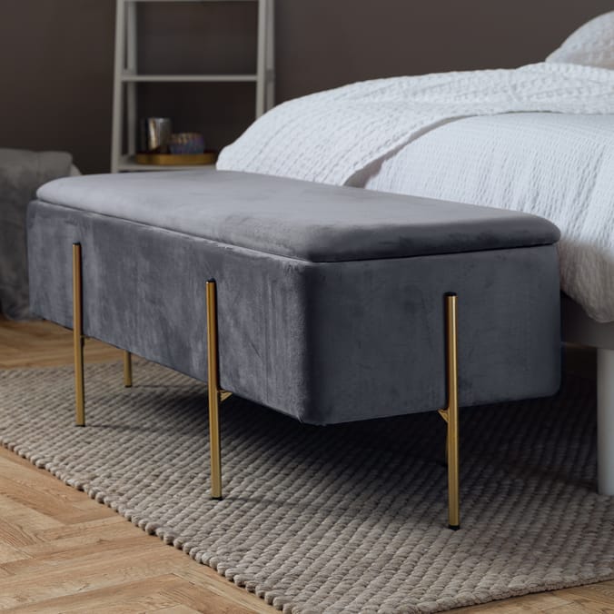 Home bargains deals grey footstool