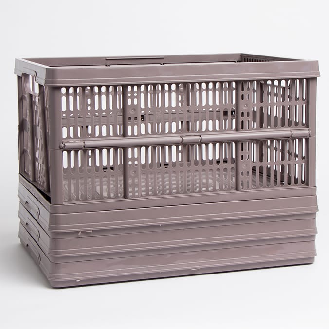 Fold Flat Crate Coffee (Set of 2) Home Bargains