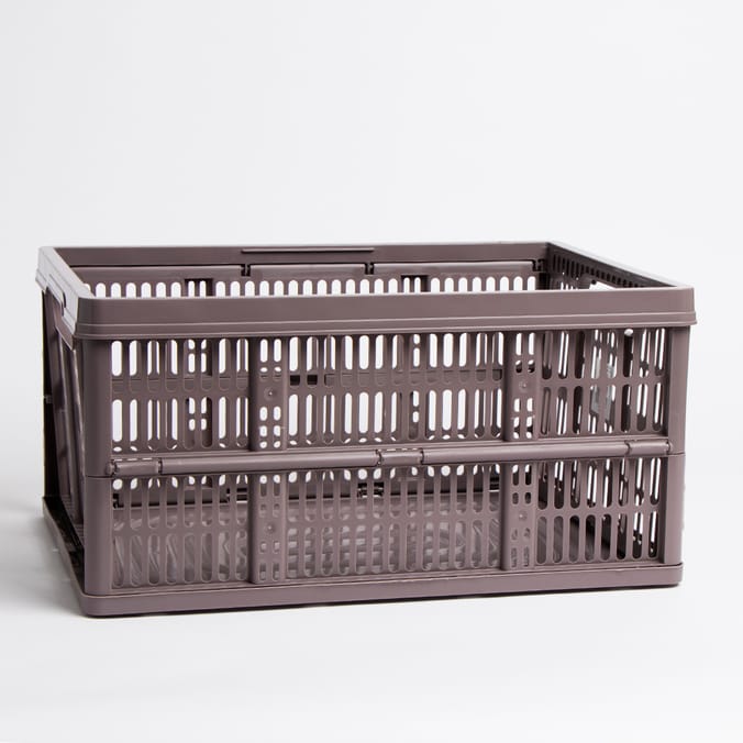 Fold Flat Crate Coffee (Set of 2) Home Bargains