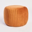 Home Collections Pleated Storage Footstool: Orange