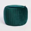 Home Collections Pleated Storage Footstool: Green