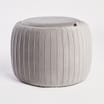 Home Collections Pleated Storage Footstool: Grey 