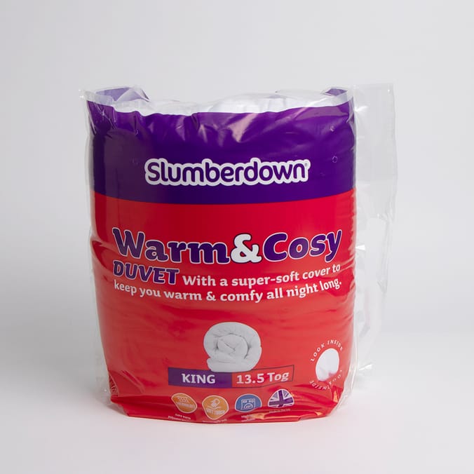 Slumberdown: Warm u0026 Cosy 13.5 Tog Duvet - Kingsize | Home Bargains
