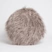 Home Collections: Round Faux Mongolian Cushion - Grey