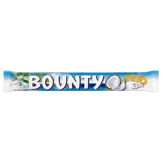 Bounty Coconut Milk Chocolate Trio Bar 85g (126x)