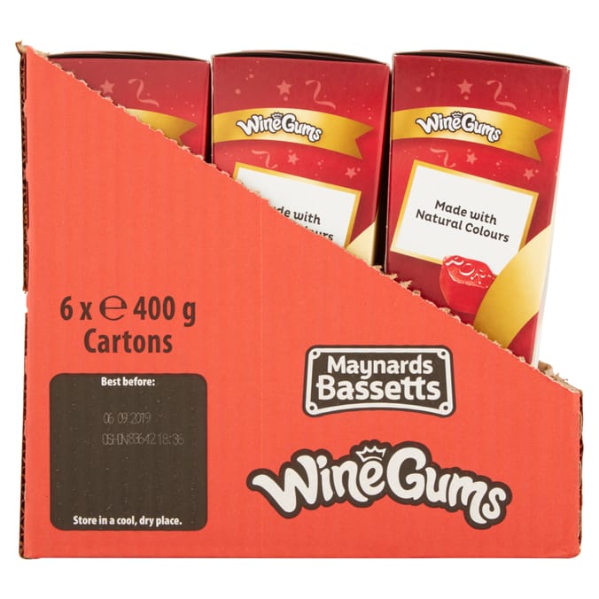 Maynards Wine Gums 400g (Case of 6), sweet, sweets, candy, christmas