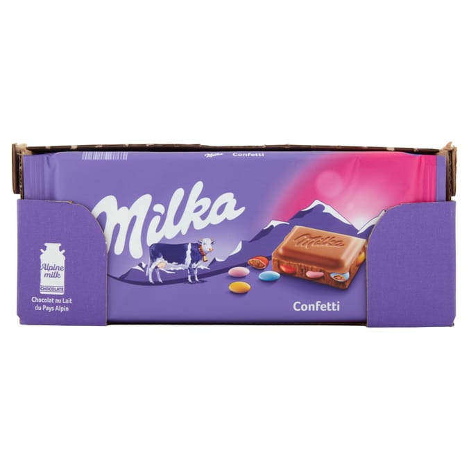 Milka Confetti Chocolate Bar 100g (22x) milca european wholesale