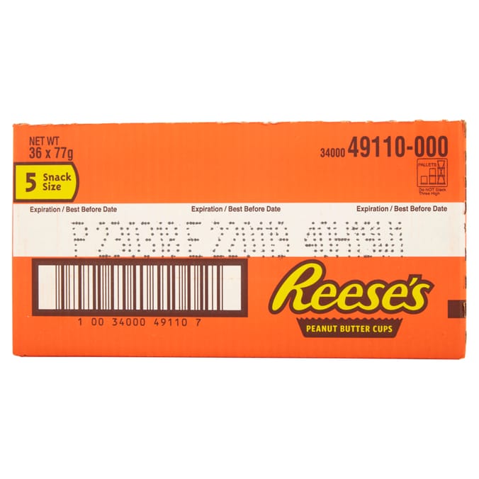 Reese's: Peanut Butter Cups Snack Size 5 Pack 77g (36x)