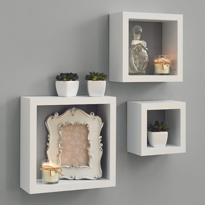 White Cube Wall Shelves