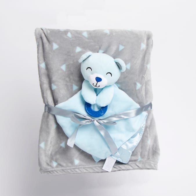 Dream & Play Baby Blanket & Plush Set Grey Dream & Play Baby