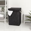 Bathroom: Folding Laundry Hamper - Woven Black