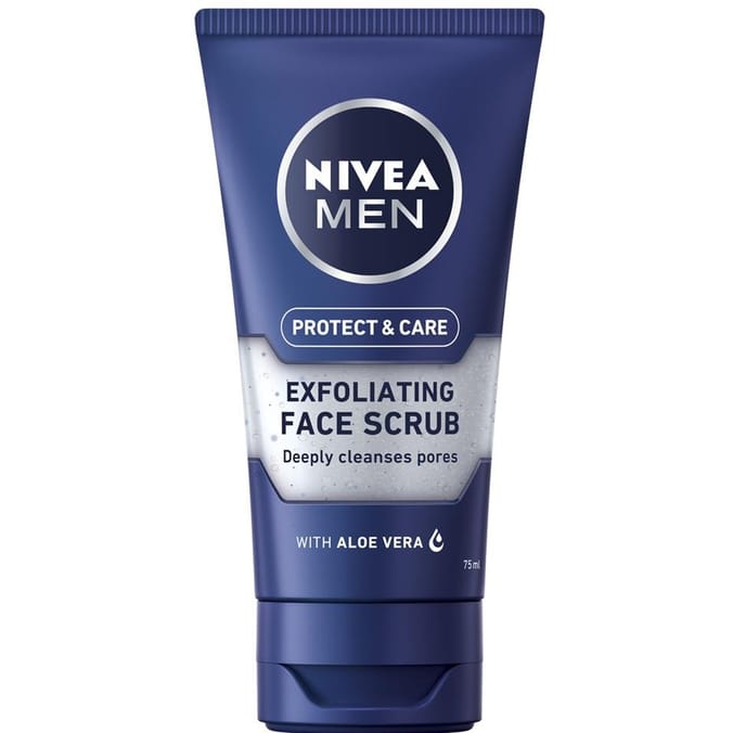 Nivea Men Protect & Care Exfoliating Face Scrub 75ml, faces washes