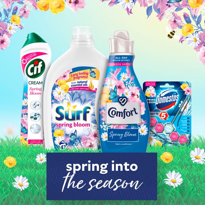 Surf Spring Bloom Liquid Washing Detergent 1.645kg 47 Washes, 3 Comfort