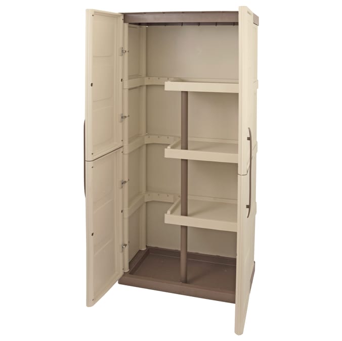 Shire Large Storage Cupboard with Shelves & Broom Storage, indoor storage, cupboards shelving