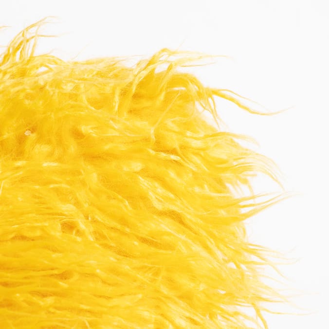 Home Collections Faux Mongolian Cushion Ochre, home textiles,cushion