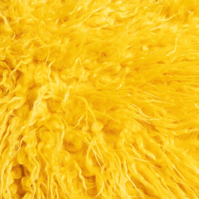 Home Collections Faux Mongolian Cushion Ochre, home textiles,cushion