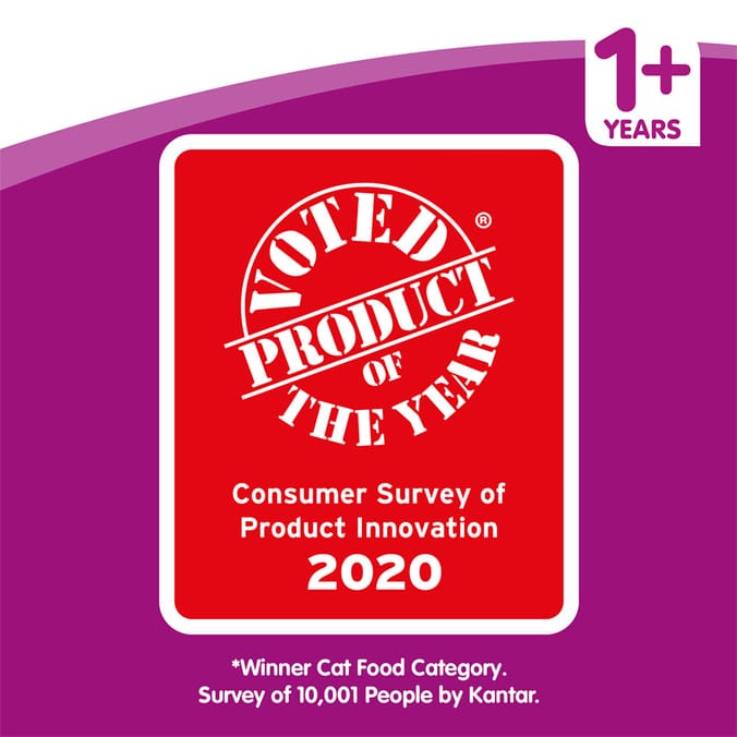 Whiskas 1+ Poultry Selection in Jelly 100g 40 Pouch Mega Pack, Cat