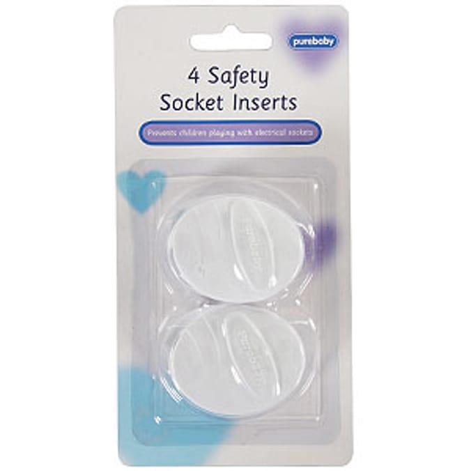 Purebaby 4 Safety Socket Inserts Home Bargains