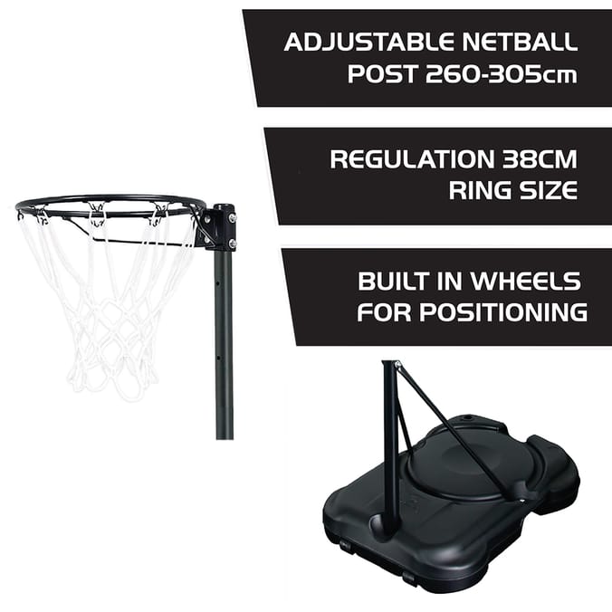 Action Full Size Netball Hoop with Adjustable Stand, hoop, net, girl