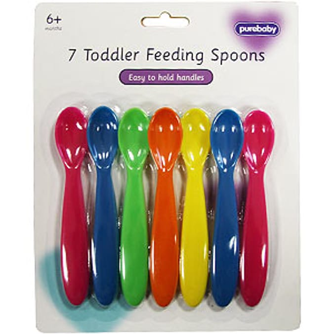 Purebaby 7pk Toddler Feeding Spoons Home Bargains