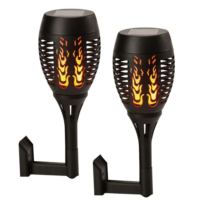 Solar flame store lights home bargains