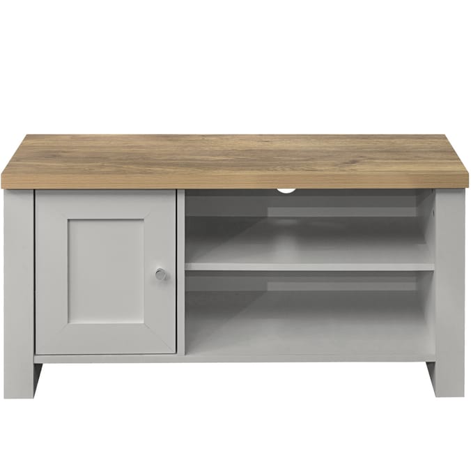 Birlea Highgate Small TV Unit Grey & Oak Effect, televisions stands