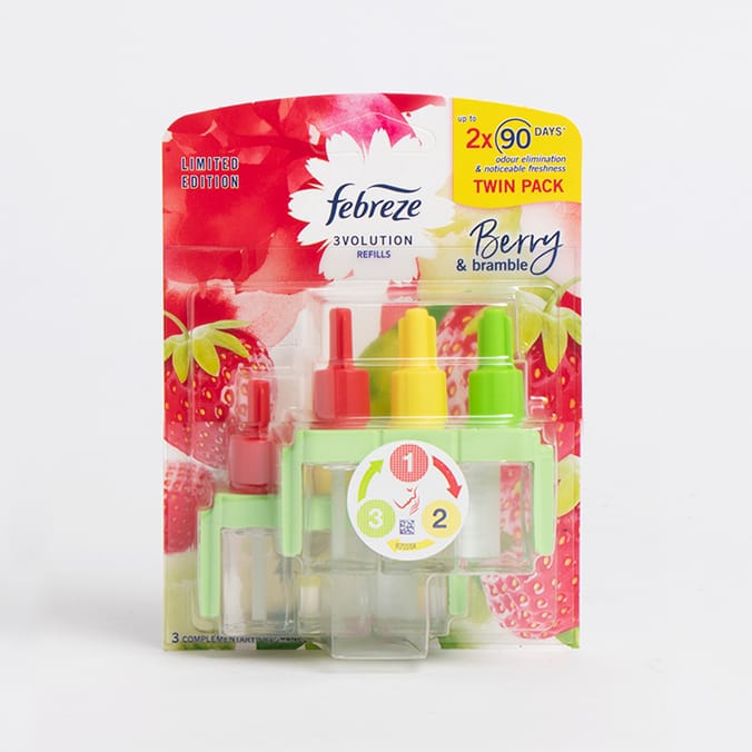 Febreze 3VOL Twin Refill Berry & Bramble, Air freshener, air, clean air
