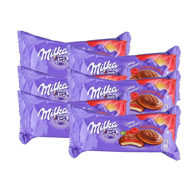 Milka Choco Dessert Raspberry Jelly (Case of 6 x 147g Pack) jaffa
