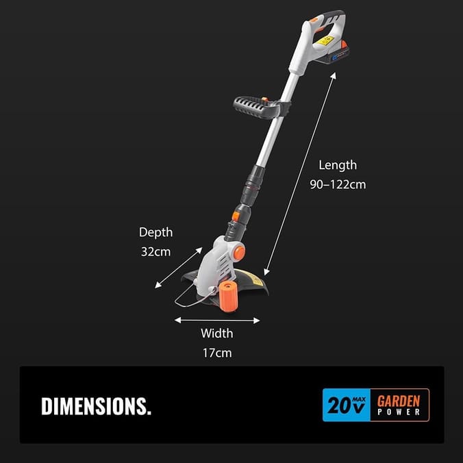 Vonhaus cordless grass trimmer deals with 20v max battery