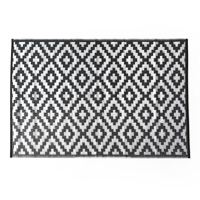 The Outdoor Living Collection Outdoor Garden Rug Black, Outdoor