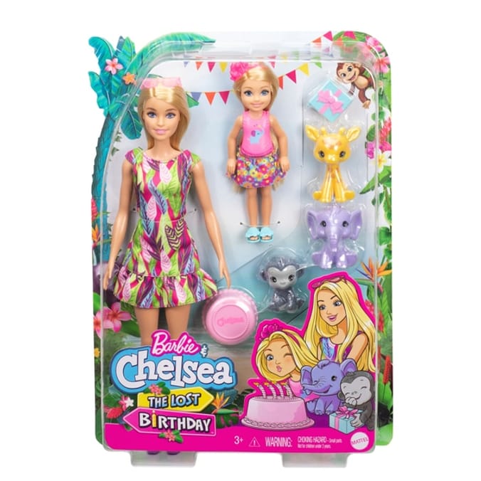 Barbie Chelsea The Lost Birthday Dolls and Pets dolls sets playsets barbies barbie s chelseas chelsea s sister animals party 887961918397 Home Bargains