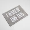 Bathroom: Slogan Non-Slip Bath Mat - Grey