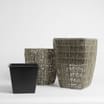 Jardin Square Rattan Planter: Brown