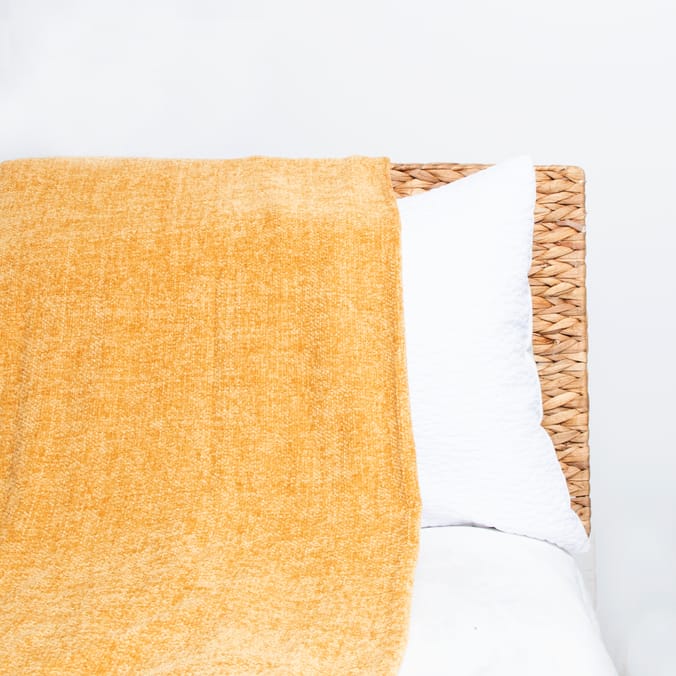 Home Collections Large Chenille Throw Yellow, blankets thows snuggly