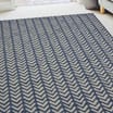 Navy Herringbone Indoor/Outdoor Rug