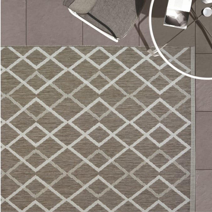 Diamond Overlap Indoor/Outdoor Rug Natural, rugs runners, rugs garden