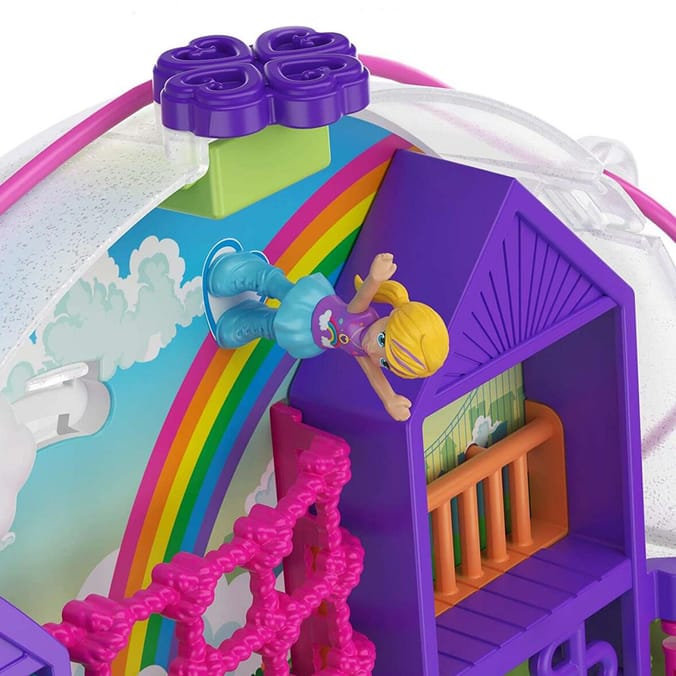 Polly Pocket Rainbow Dream Purse Set girl girl s girls compact portable wearable retro toy toys miniatures figures doll dolls Home Bargains