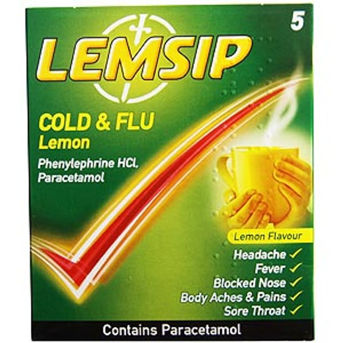 Lemsip Cold & Flu Breathe Easy Lemon Flavour: 5 Sachets